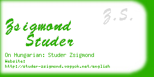 zsigmond studer business card
